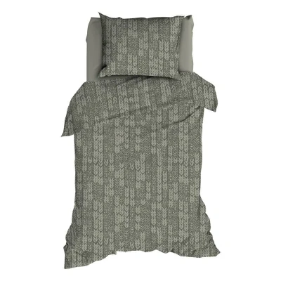 Afbeelding van Romanette Barley Dekbedovertrek Eenpersoons 140x200/220 cm Nordic green