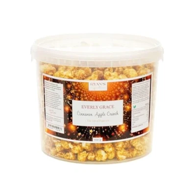 Afbeelding van Everly Grace Popcorn Cinnamon Apple Crunch, 600 g Popcornemmer met appels en kaneel uit onze fabriek in Augsburg, Duitsland