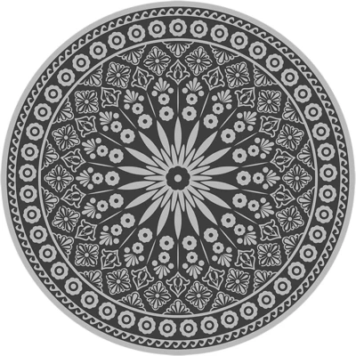 Afbeelding van Esschert Design Tuintapijt Rond Grijs 166,4 Cm Overige Accessoires