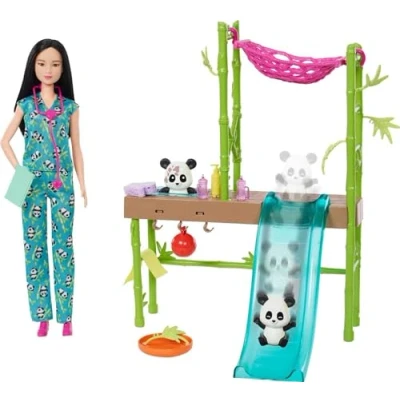 Afbeelding van Barbie Panda&#039;s Verzorgen en Redden Speelfigurenset