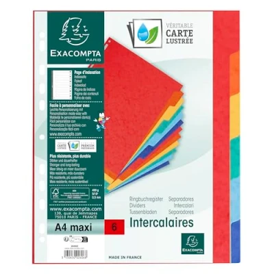 Afbeelding van Tabbladen Exacompta 11 gaats extra breed 6 delig karton