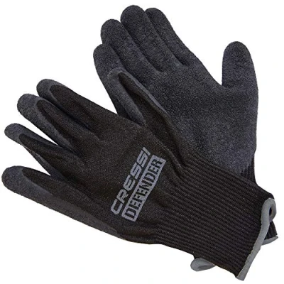 Afbeelding van Cressi Defender Gloves 2 mm beschermende handschoenen voor duiken, Dynema/HPPE, uniseks, volwassenen, zwart, S