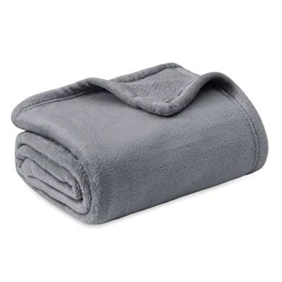 Afbeelding van Bedsure Deken Grijs 130x150cm Fleece Warm Zacht Bed Sofa Plaid Plaids Extra Dik