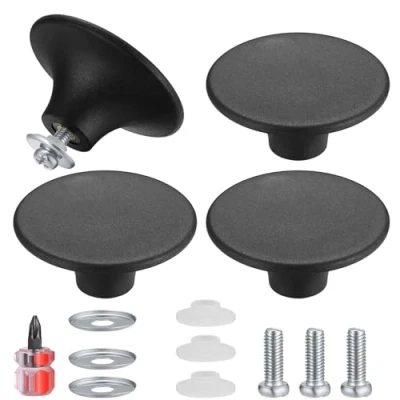 Afbeelding van 4 stuks pannendekselknoppen, universele dekselgrepen, keuken, kookgerei, pannendeksel, deksel, stoofpan, handgreep, reserveknoppen, handgrepen voor braadpan, pannendeksel