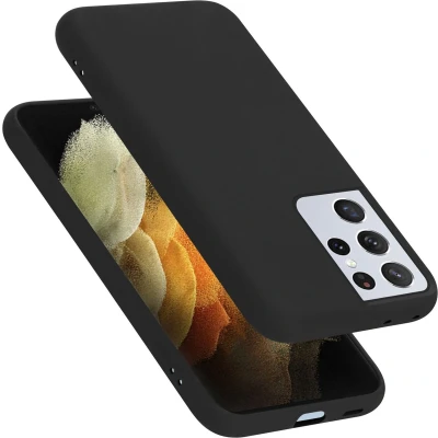 Afbeelding van Cadorabo Hoesje geschikt voor Samsung Galaxy S22 ULTRA in LIQUID ZWART Beschermhoes gemaakt van flexibel TPU silicone Case Cover