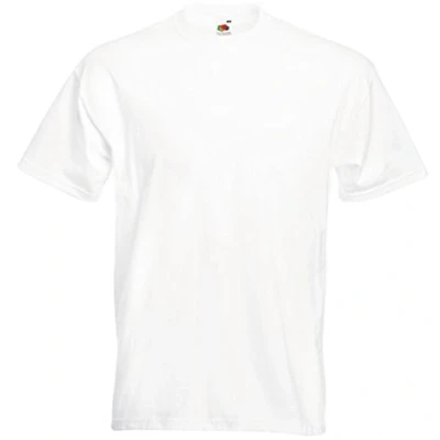 Afbeelding van Fruit of the Loom Heren T shirt met korte mouwen, Wit, XL, Wit