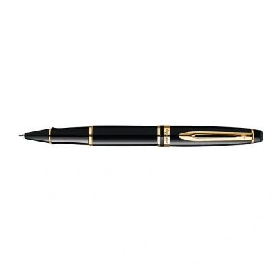 Afbeelding van Waterman Expert Lacque Black GT Rollerball Kleur: GoudZwart De Vulpenwereld
