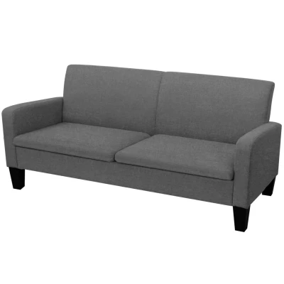 Afbeelding van Driezitsbank 180x65x76 cm donkergrijs