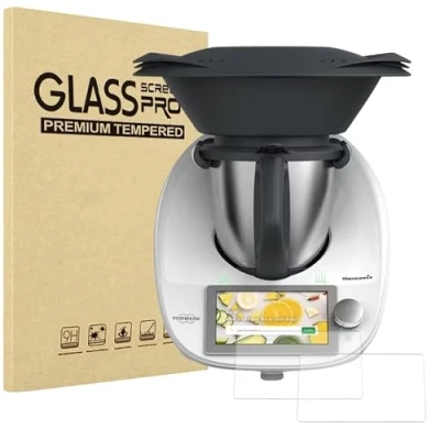 Afbeelding van PHONILLICO Gehard glas voor Vorwerk Thermomix TM6 (2 stuks) displaybeschermfolie, krasbestendig, krasbestendig