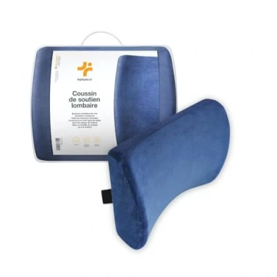 Afbeelding van Inphysio® Ergonomisch rugkussen, lendensteunkussen, geheugenkussen, auto lendenkussen, bureaustoelkussen, anti rugpijn, hypoallergeen, 35 x 31 12 cm