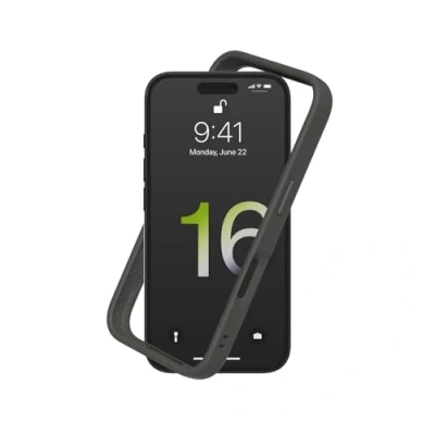 Afbeelding van RHINOSHIELD Bumper hoes compatibel met [iPhone 16] CrashGuard aanpasbare dunne bescherming schokdemping [BPA vrij] grafiet