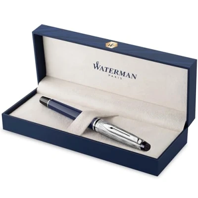 Image de Coffret cadeau Waterman Expert L&#039;Essence du Bleu Stylo Plume avec Encre bleue moyenne