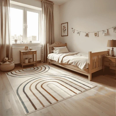 Afbeelding van Vloerkleed Kids Double Rainbow 160 x 235 cm