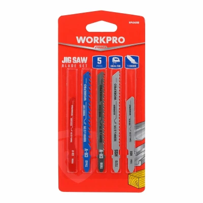 Afbeelding van Zaagblad Workpro Decoupeerzaag Hout Metaal 5 Onderdelen