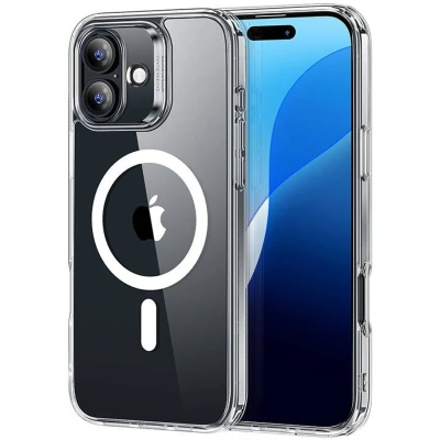 Afbeelding van ESR Classic Hybrid HaloLock Hoesje Geschikt voor Apple iPhone 16 Compatibel met MagSafe en Back Cover Magneet Transparant