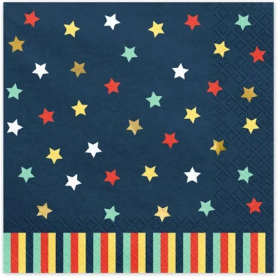 Afbeelding van Partydeco Servetten sterren 33 x cm (12 stuks)