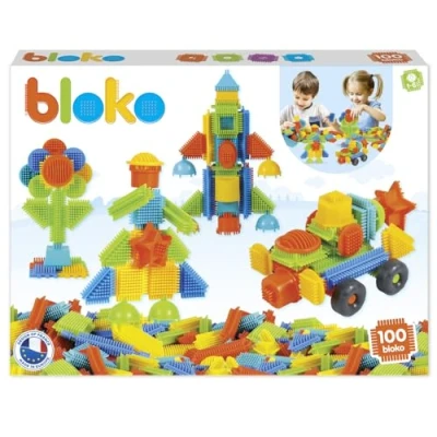 Afbeelding van BLOKO Set van 100 BIoko vanaf 12 maanden Made in Europe bouwspeelgoed 1e leeftijd 503510