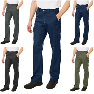 Afbeelding van Lee Cooper Klassieke werkbroek voor heren met meerdere zakken, marineblauw, 30W/33L (lang)