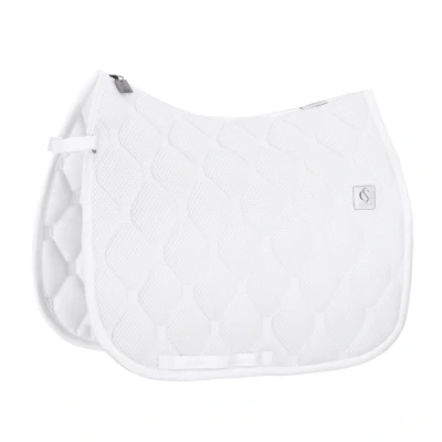 Image de Eskadron Tapis de Selle Classic Sports Mesh Dressage Blanc Full