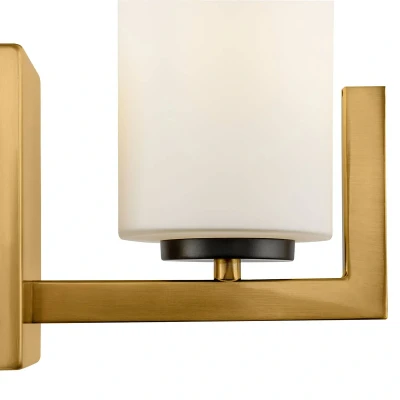 Afbeelding van MAYTONI DECORATIVE LIGHTING Moderne wandlamp 1 lamp messing mat glazen kap cilinder voor woonkamer slaapkamer kantoor E27 40W niet inbegrepen