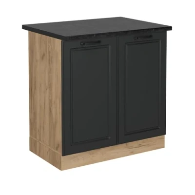 Afbeelding van Vicco Wastafelkast R Line, Antraciet landhuis/Krachtige Eik goud, 80 cm , WB