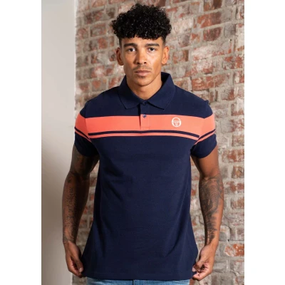 Afbeelding van Sergio Tacchini Young LINE Poloshirt, Heren, Maat: Small, Maritime blue/dubarry