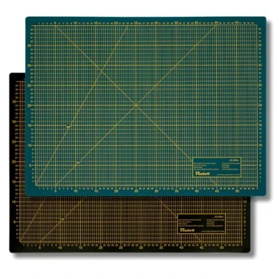 Afbeelding van Victor snijmat groen zwart 45 x 60 cm 3 laags A2 zelfherstellende DIY bureauonderlegger