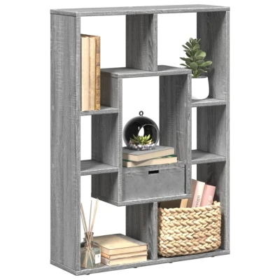 Afbeelding van Boekenkast 63x20x90 cm bewerkt hout grijs sonoma eikenkleurig