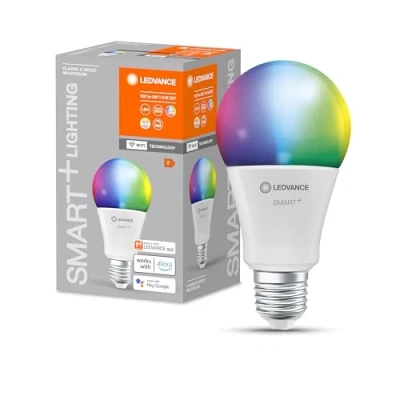 Afbeelding van LEDVANCE 4058075778726 LED lamp Energielabel F (A G) E27 Peer 14 W = 100 RGBW (Ø x h) 70 mm 1 stuk(s)