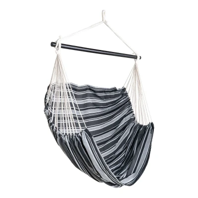 Afbeelding van Lamia Hammock Chair Chair, polyester/cotton, larch, black/grey/white