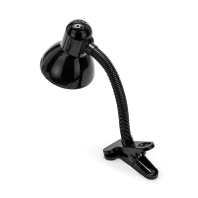 Afbeelding van Bureaulamp met klem, fitting voor E27, led compatibel, flexibele arm, kabel en schakelaar, metaal, kinderkamer, kantoor, nachtkastje
