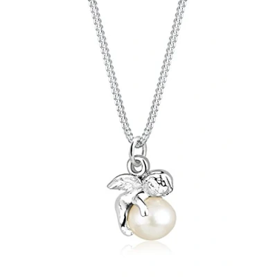 Afbeelding van Elli Classic Angle Ketting, Dames, Maat: 45, Weiß