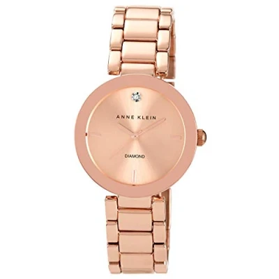 Afbeelding van ANNE KLEIN Dameshorloge met echte diamanten wijzerplaat, Roze/Roze, Modieus