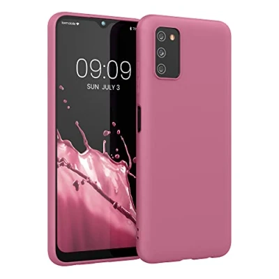 Afbeelding van kwmobile telefoonhoesje geschikt voor Samsung Galaxy A03s Hoesje smartphone Back cover in donkerroze