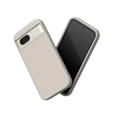 Afbeelding van RHINOSHIELD Hoesje compatibel met [Pixel 8a] SolidSuit dunne hoes schokabsorberende technologie en premium matte afwerking schelpbeige