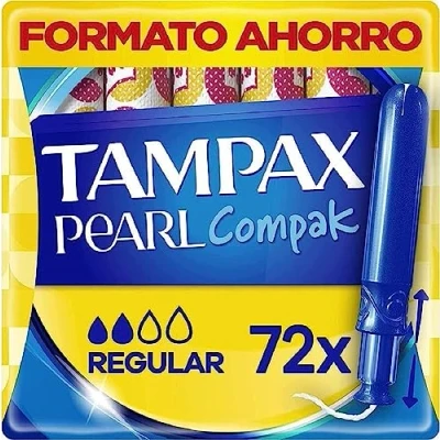 Afbeelding van Always Tampax Compak Pearl, normaal, 72 tampons met applicator, lichte tot gemiddelde stroom, eco formaat, drievoudig comfort zachte MotionFit, sluier, Oeko Tex gecertificeerd