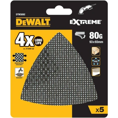 Afbeelding van DeWALT DTM3092 Mesh Schuurgaas Driehoek 93x93mm K80 VE=5