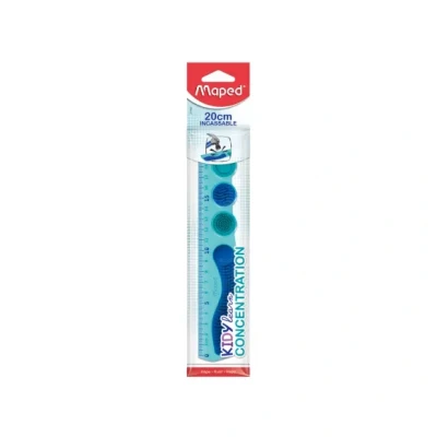 Afbeelding van Maped Règle 20cm Kidy Learn Concentration Matière PET Incassable Zones Tactiles amovibles Système Grip Graduation Contrastée