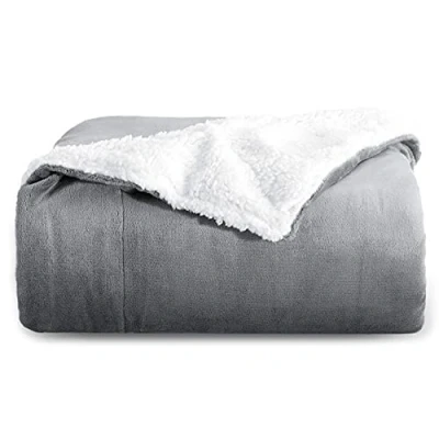 Afbeelding van Bedsure Bankdeken, fleecedeken, sherpa deken voor 2 personen, zacht en warm, polyester, camel, 130 x 150 cm