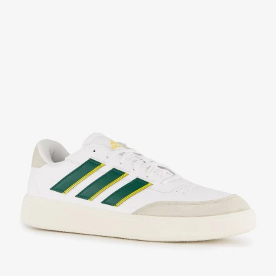 Afbeelding van Adidas Courtblock heren sneakers wit groen Maat 47 1/3 Uitneembare zool
