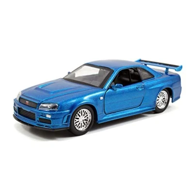 Afbeelding van Brian&#039;s Nissan Skyline GT R R34 Blue Fast &amp; Furious Movie 1/32 by Jada 97185&quot;
