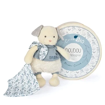 Afbeelding van Doudou et Compagnie knuffeldier voor honden biologisch blauw 22 cm BOTANIC BIO DC3964