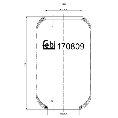 Afbeelding van FEBI BILSTEIN 170809 Veerbalg, luchtvering