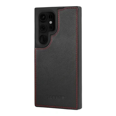 Afbeelding van TORRO Hoesje compatibel met Samsung Galaxy S24 Ultra 5G, premium lederen beschermhoes (zwart)