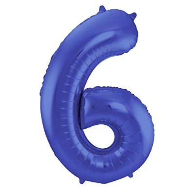 Afbeelding van Ballon folie 6 mat blauw 86cm