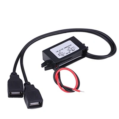 Afbeelding van Universele dubbele USB oplader adapter converter module voor het opladen van 3 A DC 12 V naar 5