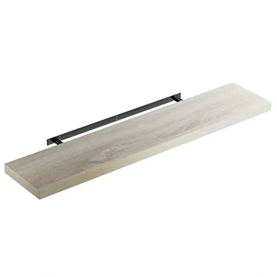 Afbeelding van Casaria Wandplank Zwevend 110 cm 15kg Belastbaar Mat Zwart