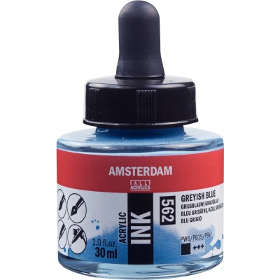 Afbeelding van Amsterdam Acrylic Ink Fles 30 ml Grijsblauw 562
