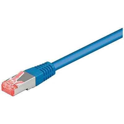Afbeelding van Wentronic Cat 6 3000 SSTP PIMF Blue 30 m blauwe netwerkkabel (30 m, stekker/stekker, blauw)