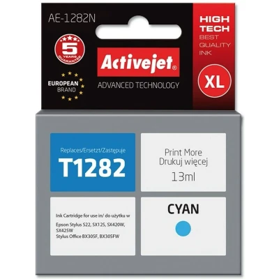 Afbeelding van Activejet AE 1282N inkt (vervanging voor Epson T1282; Supreme; 13 ml; cyaan)